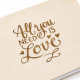 Βιβλίο Ευχών |  All you need is love | 30 x 21cm 